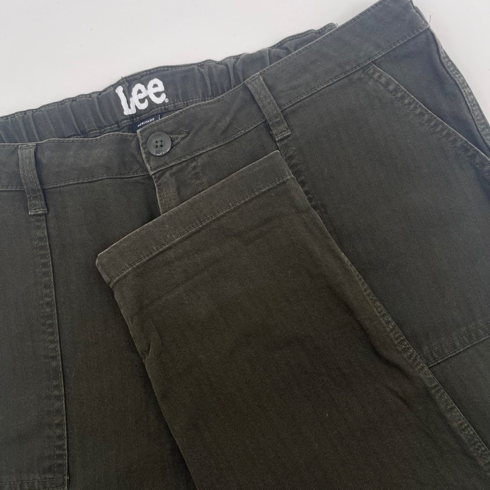 Lee Heritage Pants Women's Size 16M Olive Green Utility‎ Cargo Casual